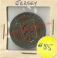 1916 STRAITS OF JERSEY 1/12TH SHILLING