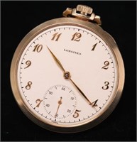 Longines Pocket Watch, 14K Gold Case, Vintage