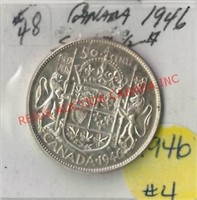 CANADIAN 1946 SILVER HALF DOLLAR (50 CENT PIECE)