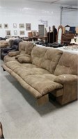 Suede Three Seat Recliner Couch