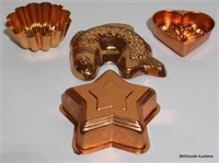 4 Pc Lot - Copper bake ware