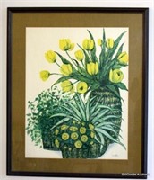 Framed Art - Flowers by Ida Pellei
