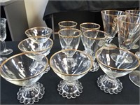 LARGE LOT OF CANDLEWICK GLASSES