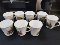LOT OF 8 CROWN STAFFORDSHIRE VTG CUPS / CAR
