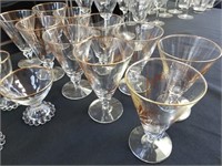 LOT OF 10 MID CENTURY WHEAT THEMED GLASSES