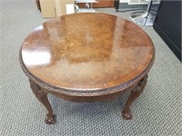 CHIPPENDALE BALL & CLAW ROUND SMALL COFFEE TABLE