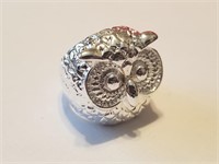 STERLING SILVER OWL RING