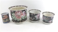 3 pots à fleur en céramique - Flower pots