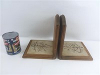 2 serres-livres en bois - Wooden bookends