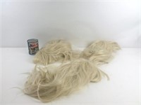 3 perruques blonde wigs