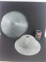 2 plafonniers - Glass lampshades