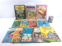 12 BD dont Gaston Lagaffe et Tintin