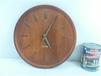 Horloge Westclox en bois - Wooden wall clock