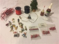 Box Lot of Various Train Items People Wire Smoke