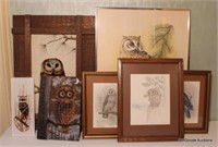 7 Pc Lot - Owl Art
