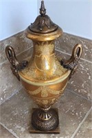 Gold and Bronze Colored Decorative Urn