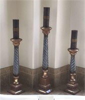 Set of 3 Stunning Candle Tapers