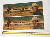 Gene Autry cowboy boots advertisment.