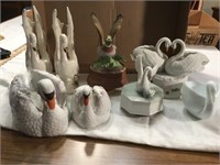 Swan and Duck Figurines