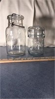 2 clear Ball jars