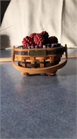 2.5 inch Longaberger berry basket with berrys