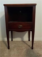 Vintage Dark Toned Wood Side Table