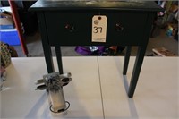 Rooster and Hen painted table