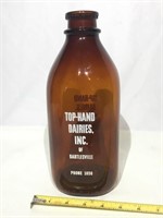 Rare Top-Hand daires milk bottle.