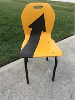 Road sign chair.