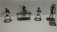 Unique misc small metal figurine Band lot
