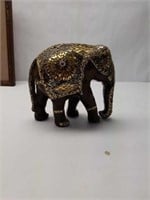 Handmade Asian Clay Elephant with Jewels