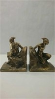 Nice set of brass Indian scout bookends