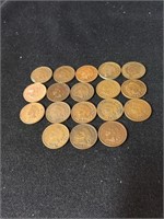 Indian Head Cent Lot of 18