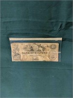 Bank Of Milford Delaware $1 Note 1853