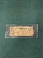 City Of Wilmington Delaware $0.50 Banknote 1869