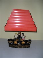 Oriental Mid Century Ceramic Table Lamp