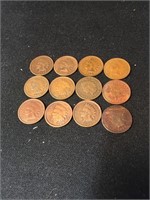 Indian Head Cents lot of 12