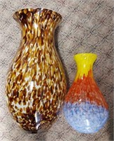 2 art vases