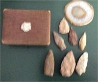 Real Arrowheads and Agate Piece