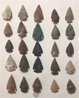 Lot of 25 Stone Arrowheads #1