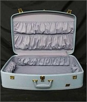 Vintage Blue Hawthorne Hard Cover Suitcase