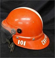 Vintage Fire Captains Helmet with Visor