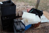 tool boxes, ammo boxes, plastic parts containers &