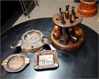 Vintage pipes and ashtrays