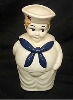 Vintage Sailor Boy Glazed Cookie Jar