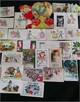 Lot of Vintage Holiday Postcards & Cards