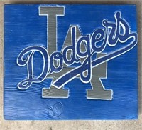 LA Dodgers Wood Sign