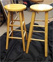 Two Maple Stools-29"tall