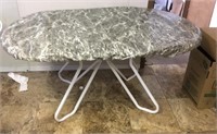 Oval Shaped Out Door Table w/ Plastic Cover