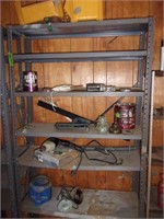 Garage shelf and contents